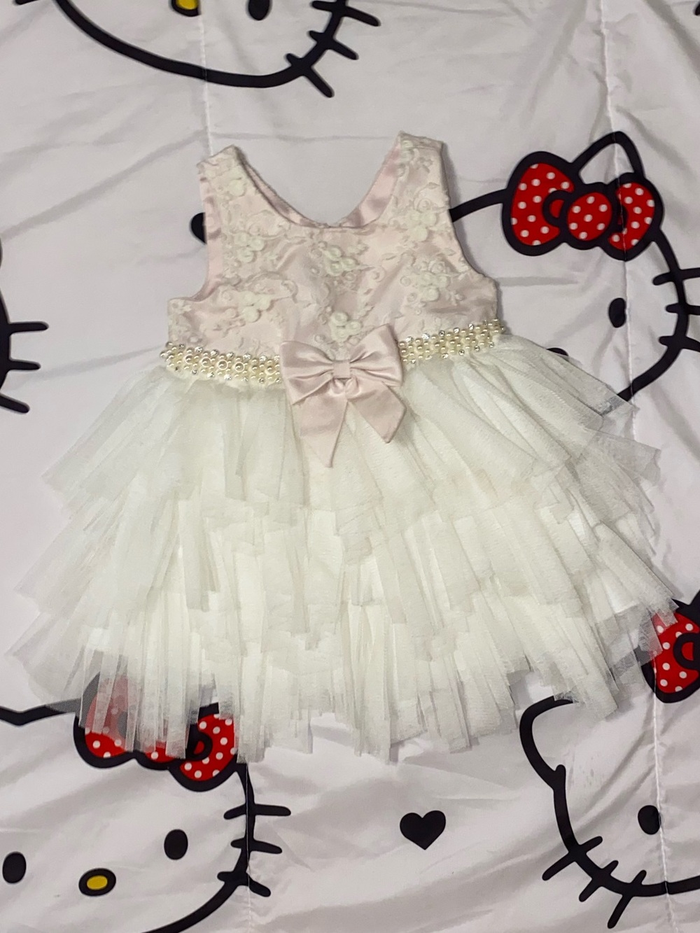 American Princess Dress with Lace & Pearl Details